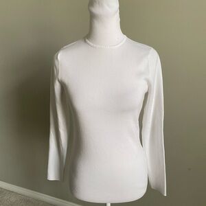 Chico's White Fitted Turtleneck